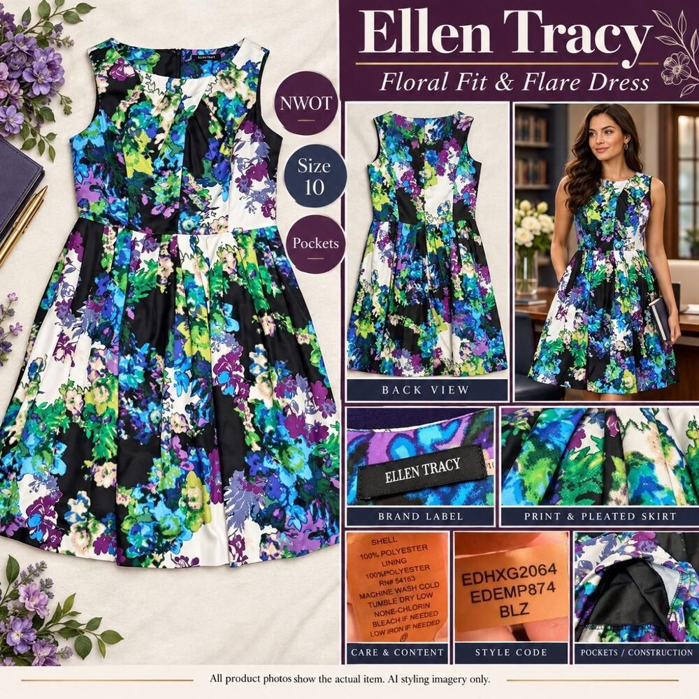Ellen-tracy Women's multi Dress